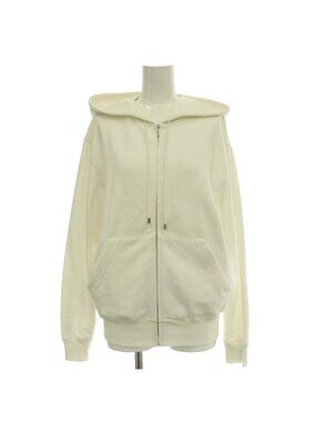 Chanel Coco Graffiti Logo Zip Up Hoodie Cotton x S White